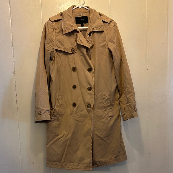 J. Crew Jackets & Blazers - J. Crew Double-Breasted Camel Trench Coat